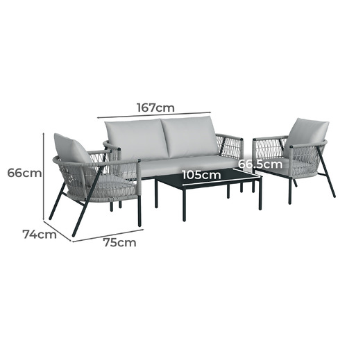 4 Seater Judie Outdoor Lounge Set
