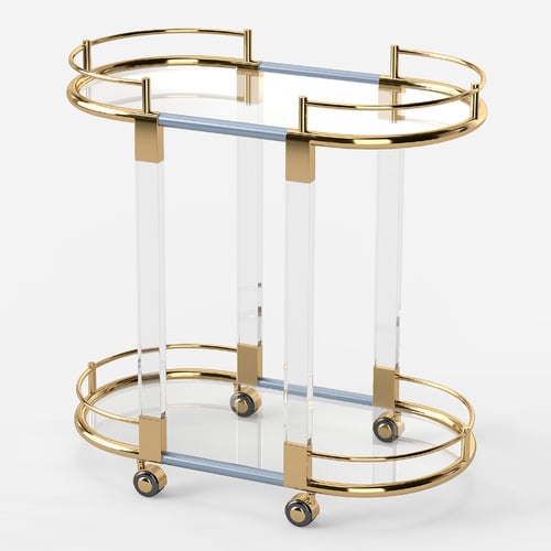 Genevieve 2 Tier Bar Cart