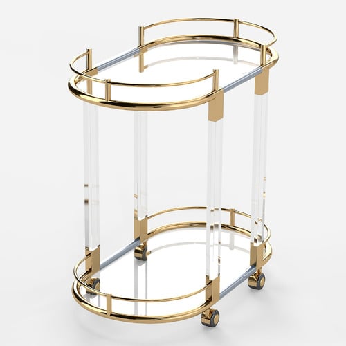 Genevieve 2 Tier Bar Cart