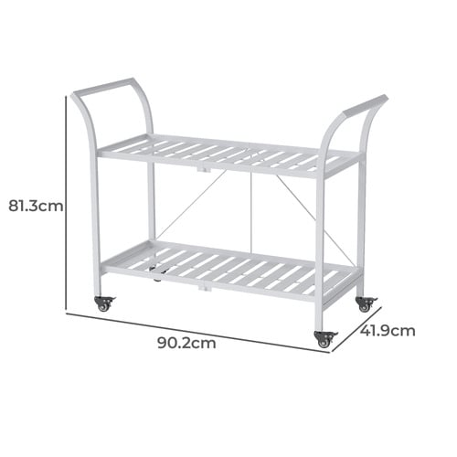 Giselle 2 Tier Foldable Bar Cart