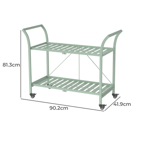 Giselle 2 Tier Foldable Bar Cart