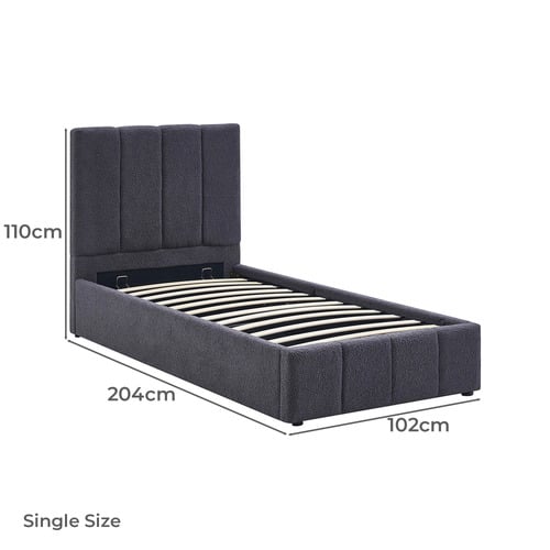 Darina Boucle Gas Lift Bed Frame