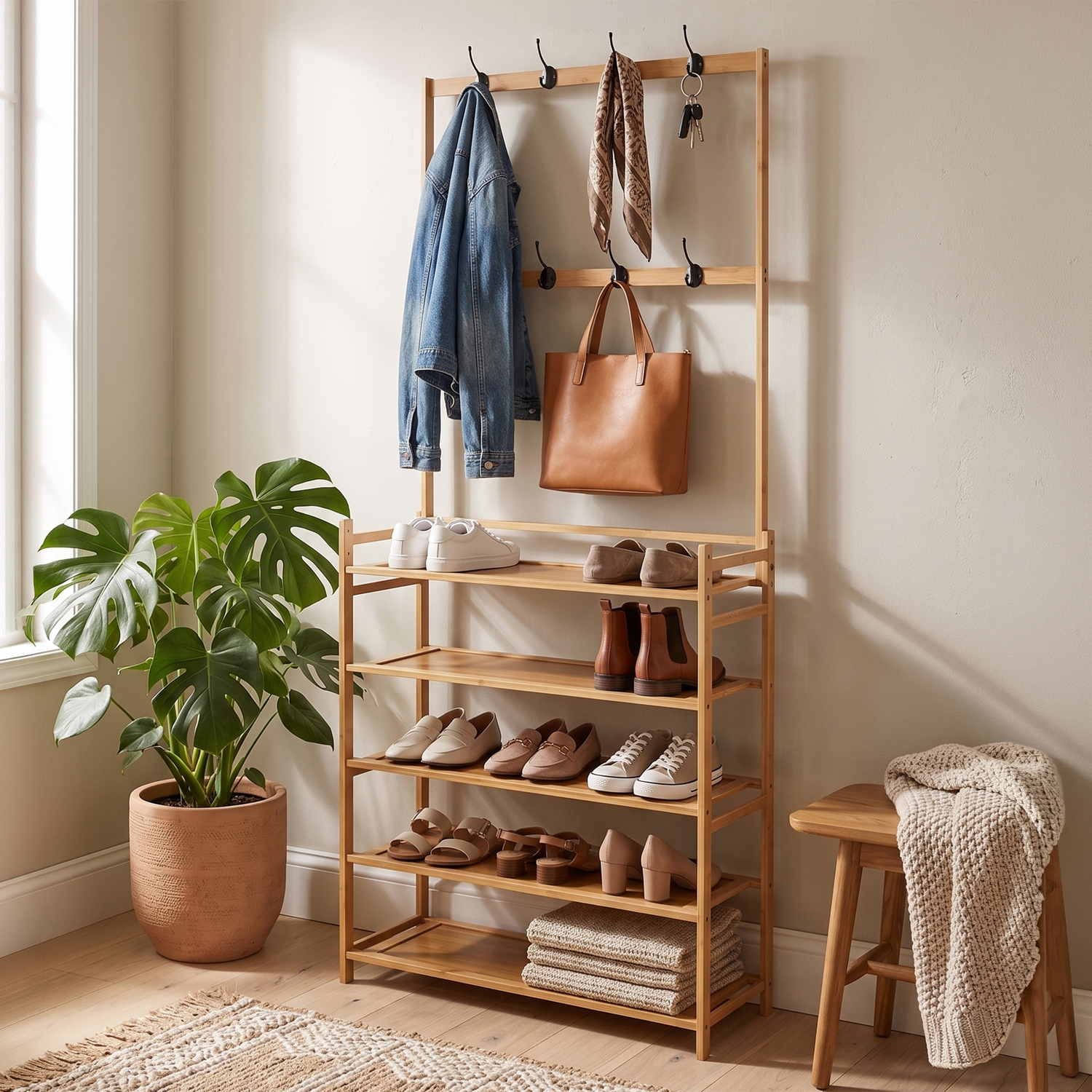 Jazmin Bamboo Hall Tree