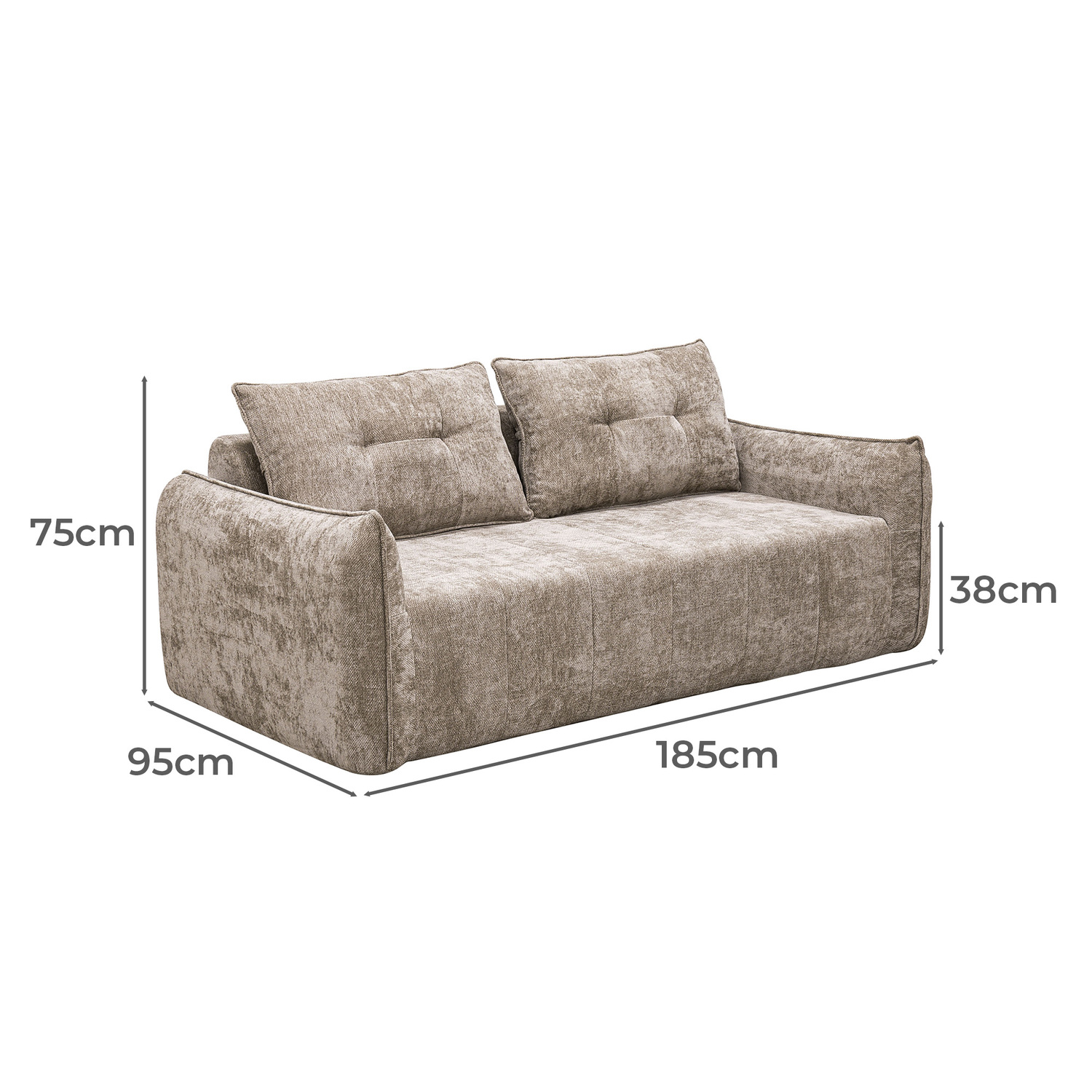 Beige Humi Jacquard Sofa