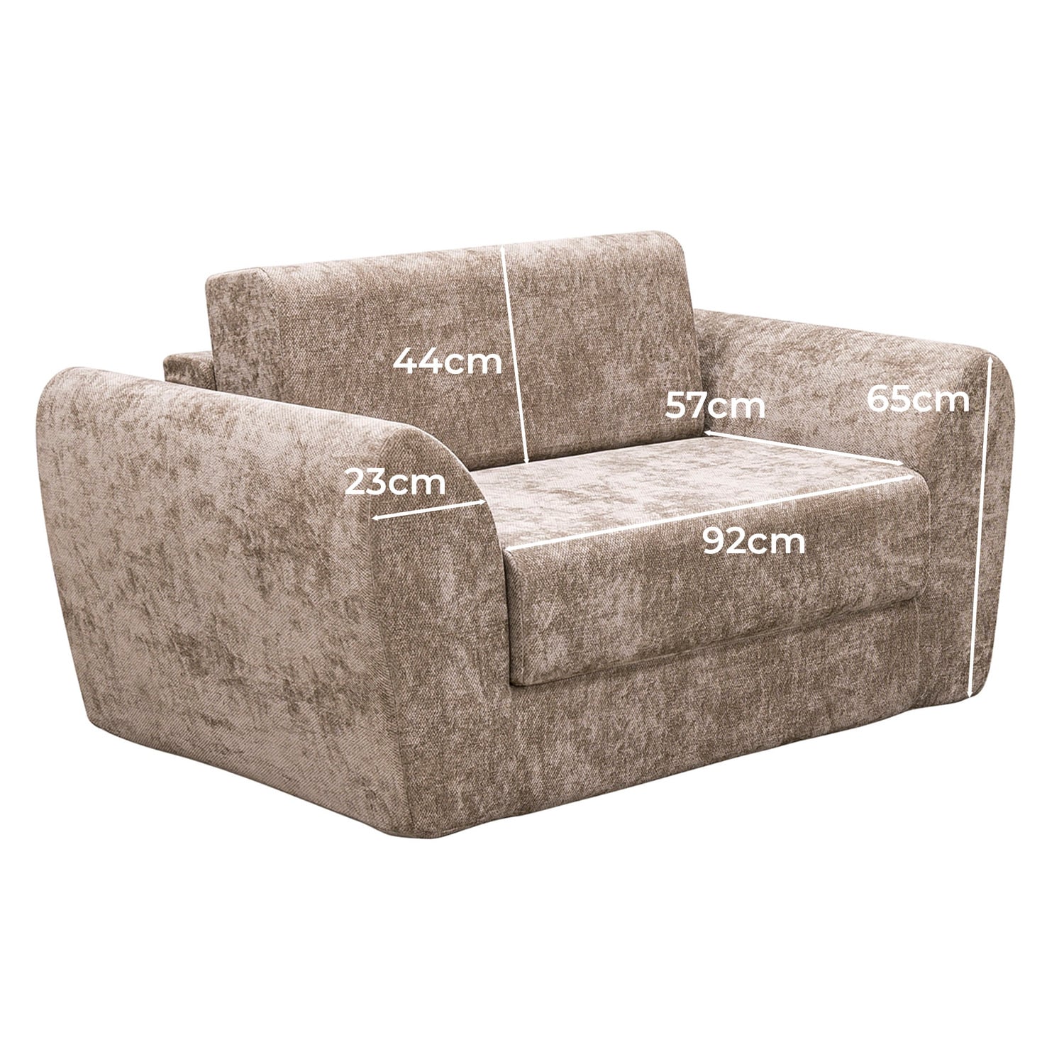 Beige Pascua Single Chenille Sofa Bed