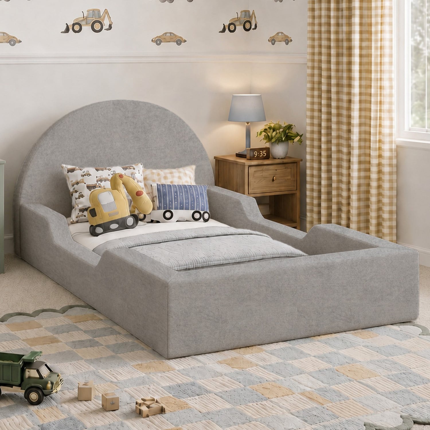 Benny Upholstered Low-Profile Bed Frame