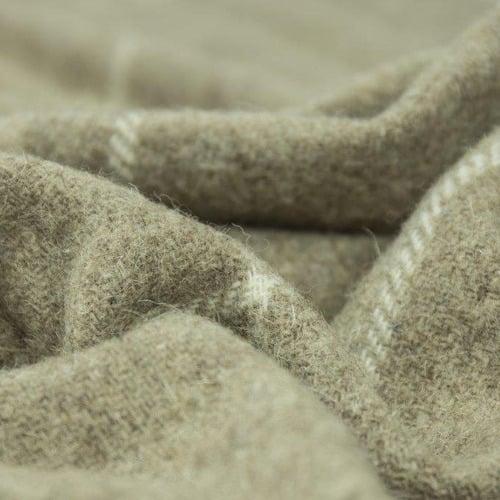 Checkered Brighton New Zealand Wool Throw Rug