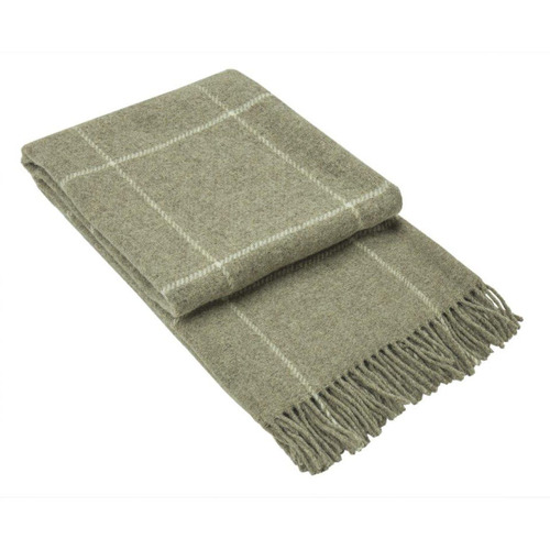 Check Brighton New Zealand Wool Throw Rug | Temple & Webster