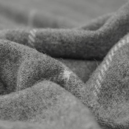 Checkered Brighton New Zealand Wool Throw Rug