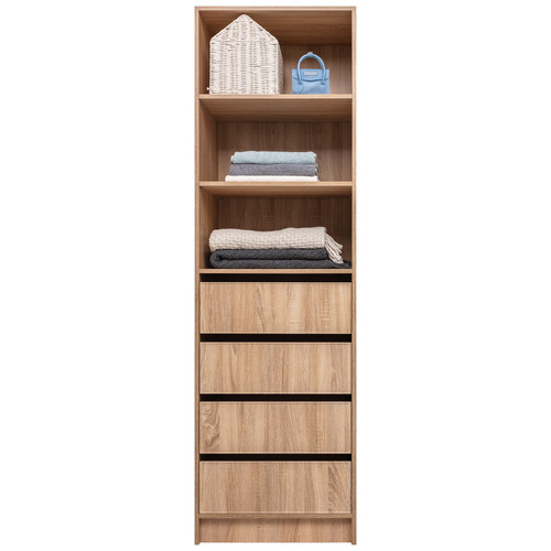 Malmo 4 Drawer & 3 Shelf Wardrobe