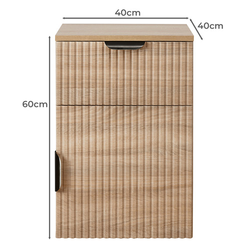 Brunswick Fluted Bedside Table