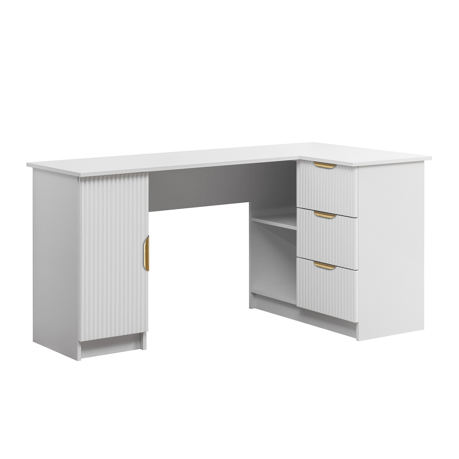 Sifiona Pull Handle L-Shape Desk