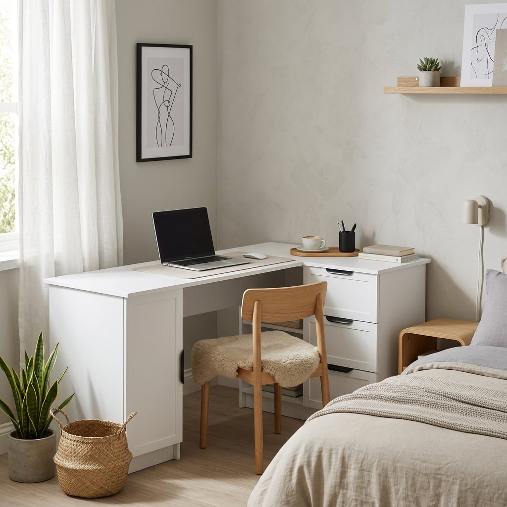 Michelin Pull Handle L-Shape Desk