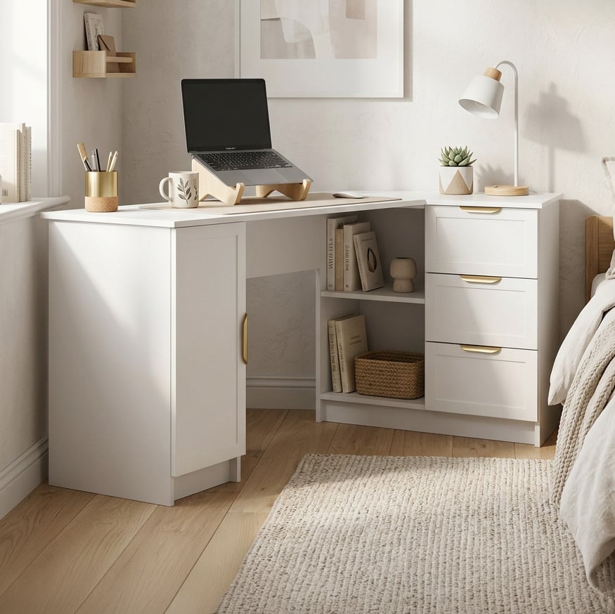 Michelin Pull Handle L-Shape Desk