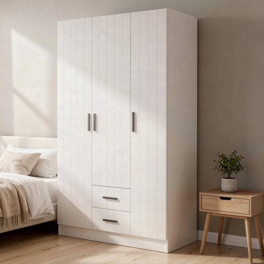 Sifiona 3 Door 2 Drawer Wardrobe