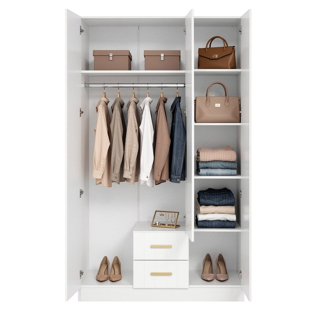 Sifiona 3 Door 2 Drawer Wardrobe