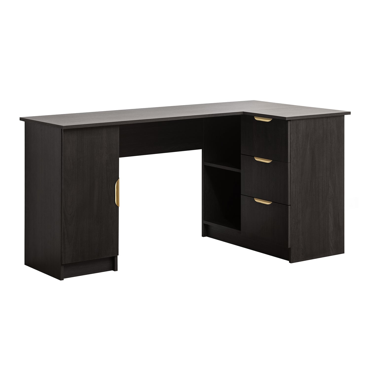 Bekston Pull Handle L-Shape Desk