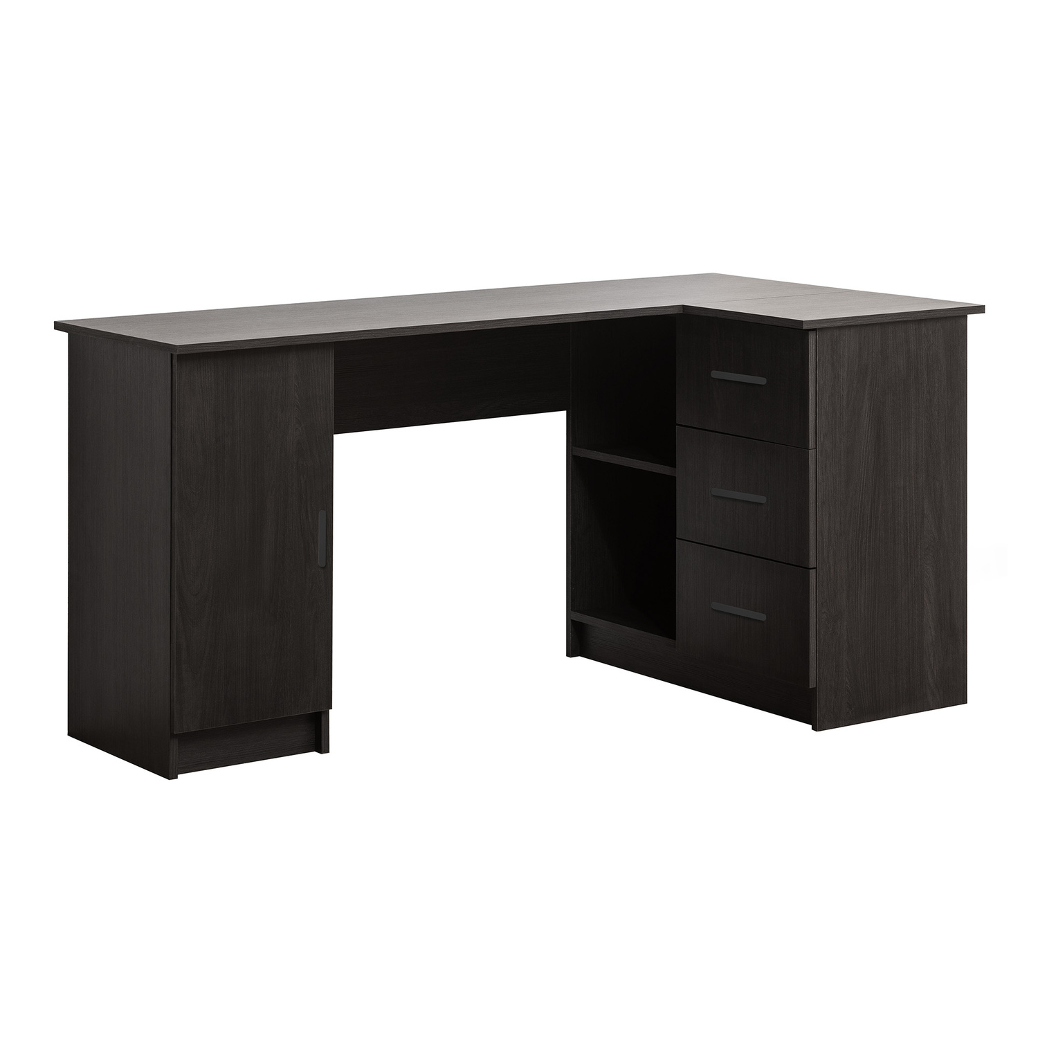 Bekston Oval Handle L-Shape Desk