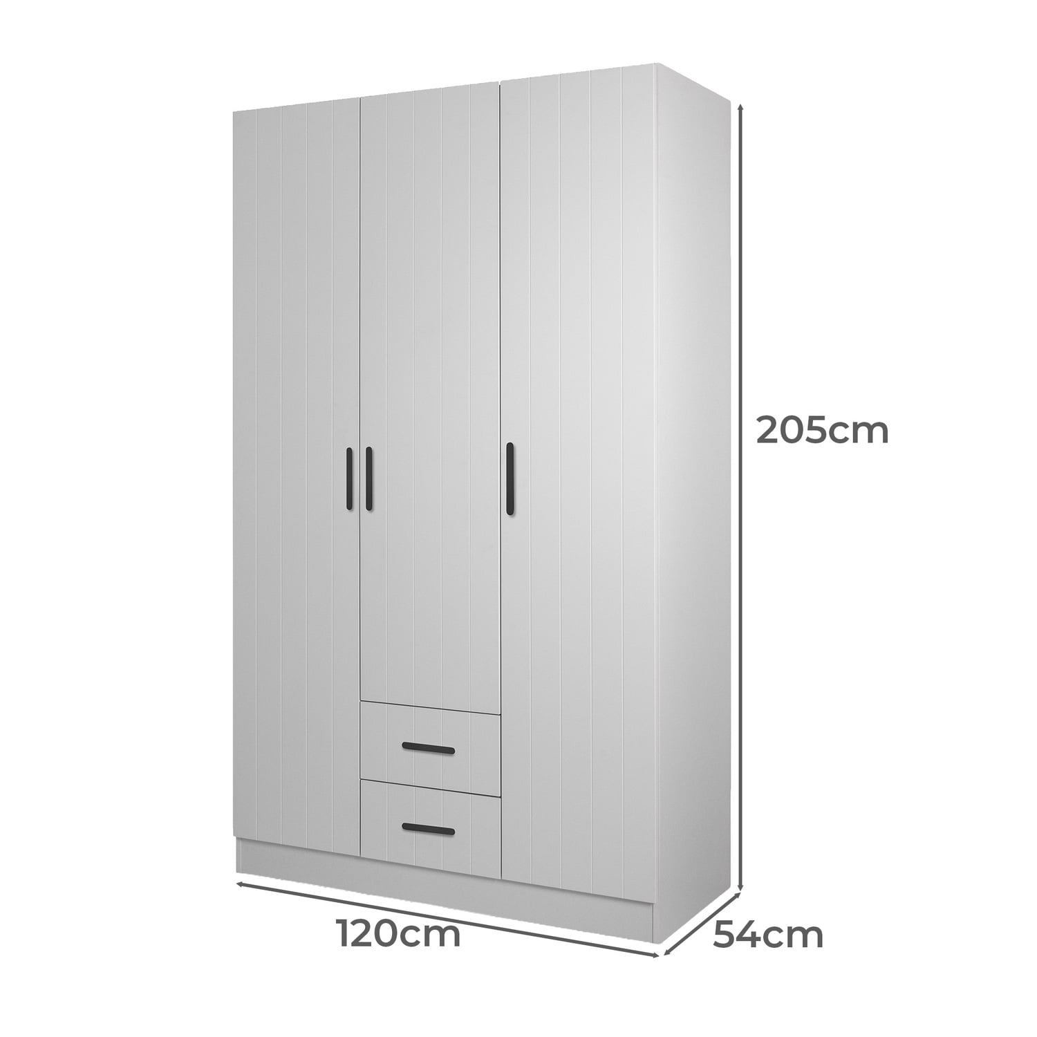Sifiona 3 Door 2 Drawer Wardrobe