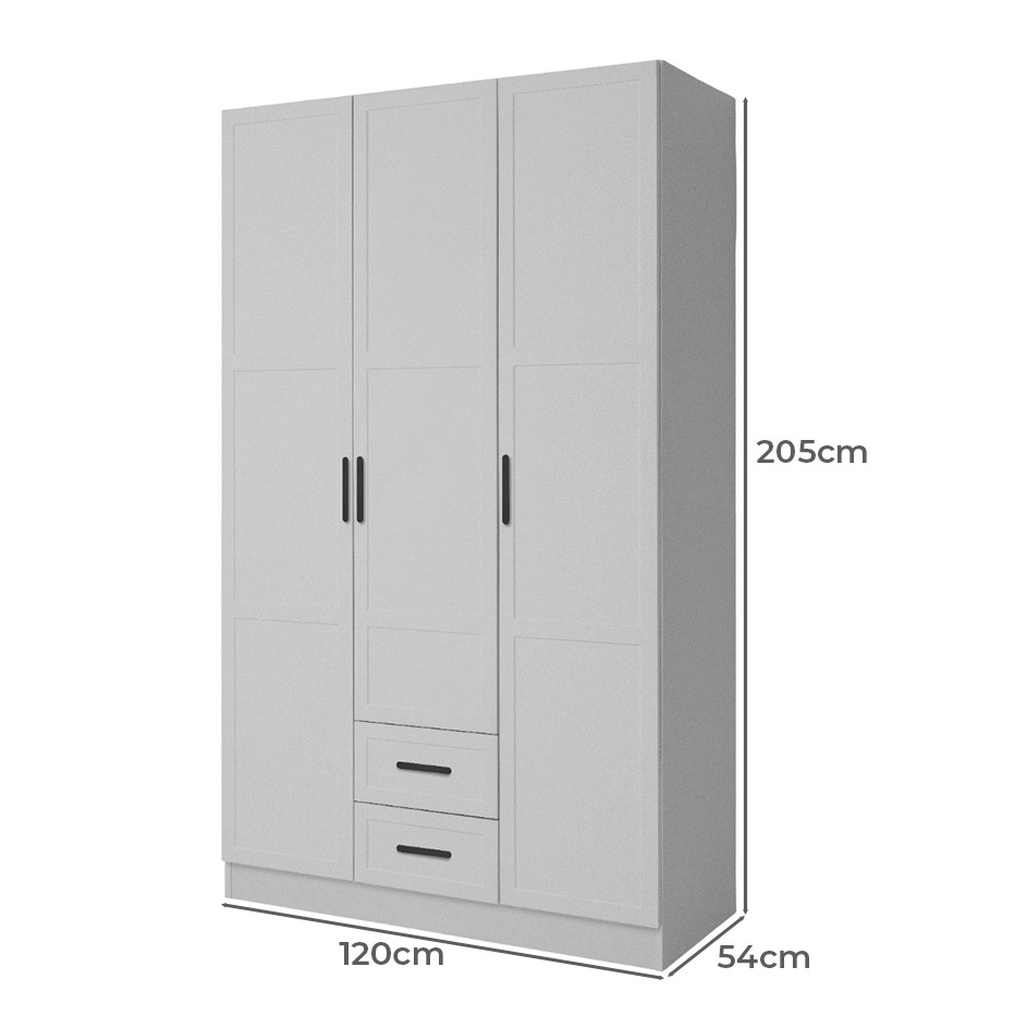 Michelin 3 Door 2 Drawer Wardrobe