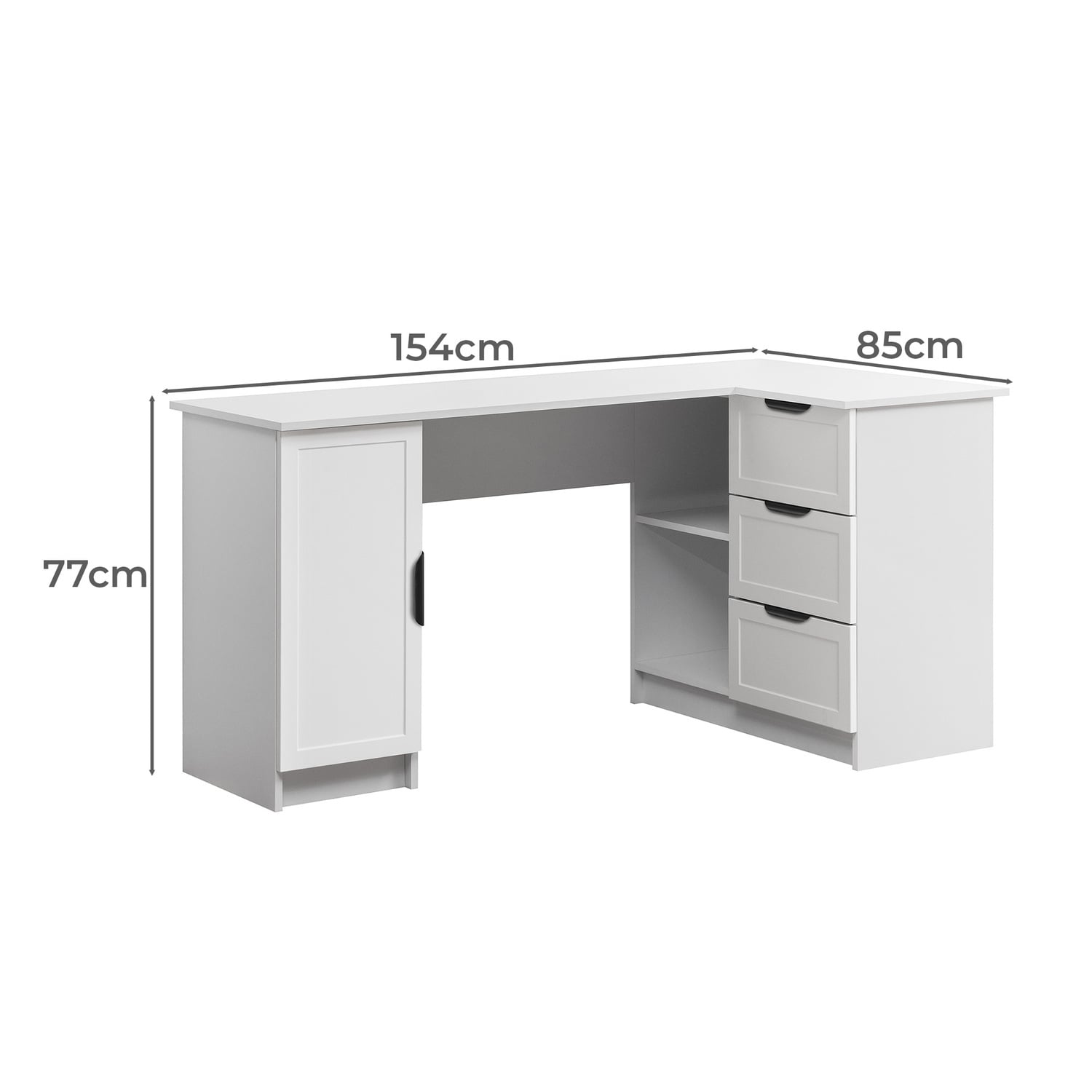 Michelin Pull Handle L-Shape Desk