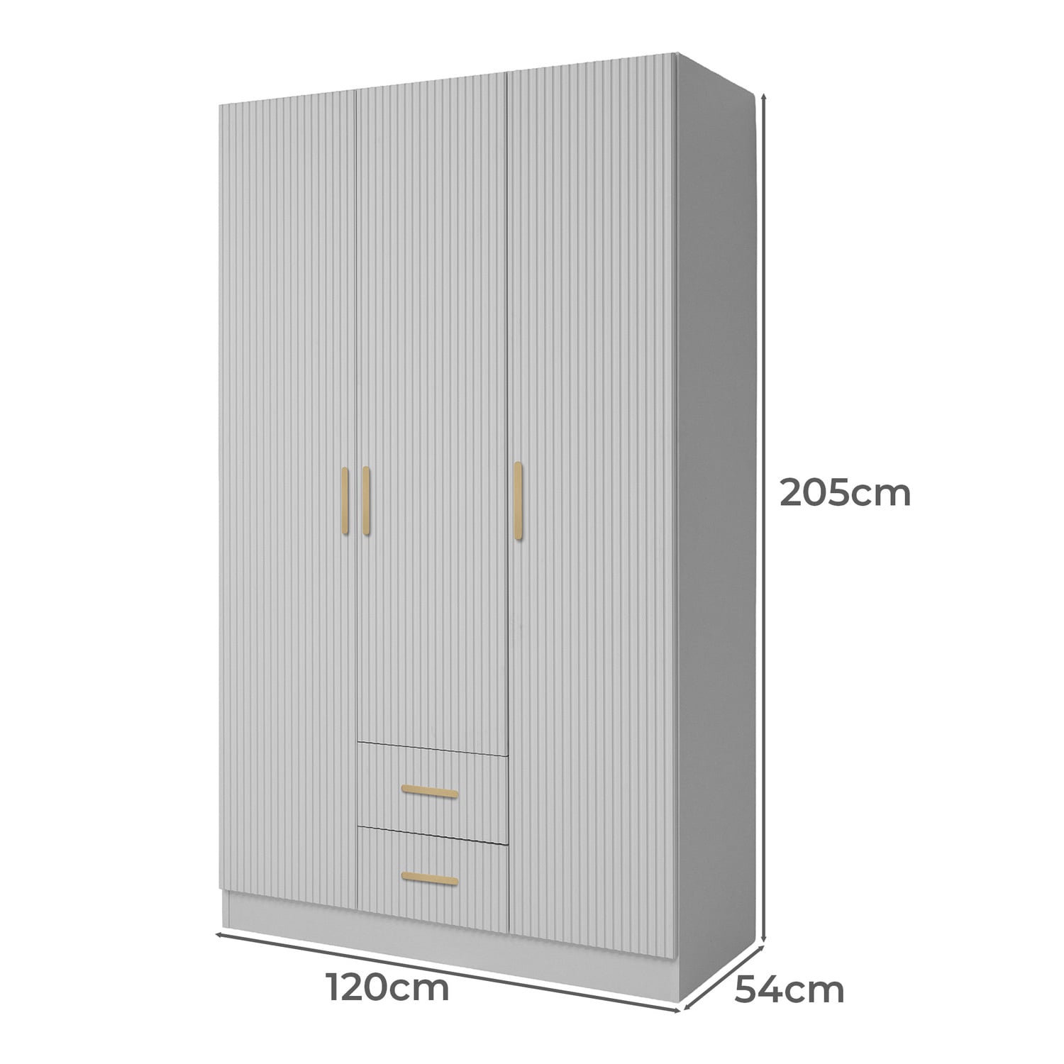 Tomus 3 Door 2 Drawer Wardrobe