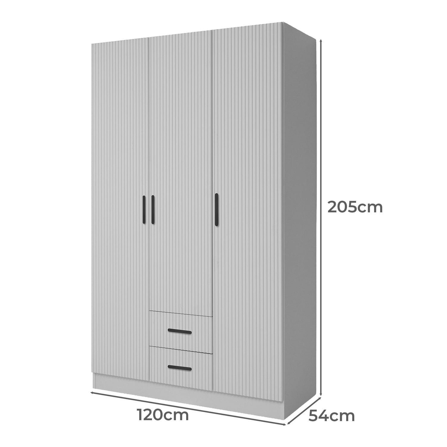 Tomus 3 Door 2 Drawer Wardrobe