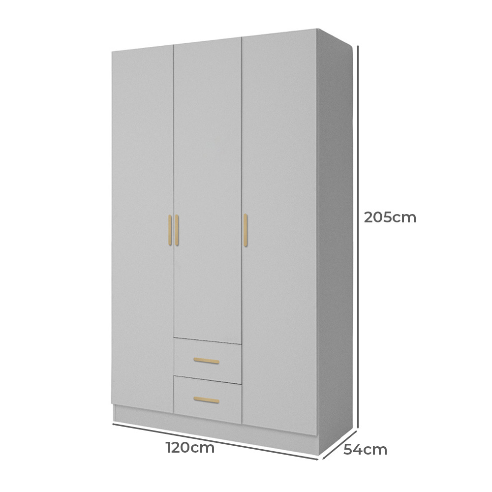 Flasco 3 Door 2 Drawer Wardrobe