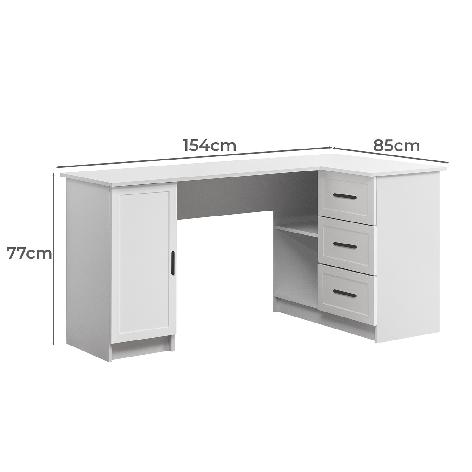 Michelin Oval Handle L-Shape Desk