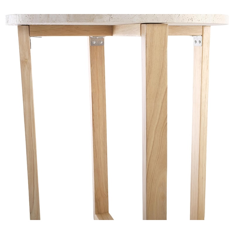 Kiri Travertine-Look Side Table