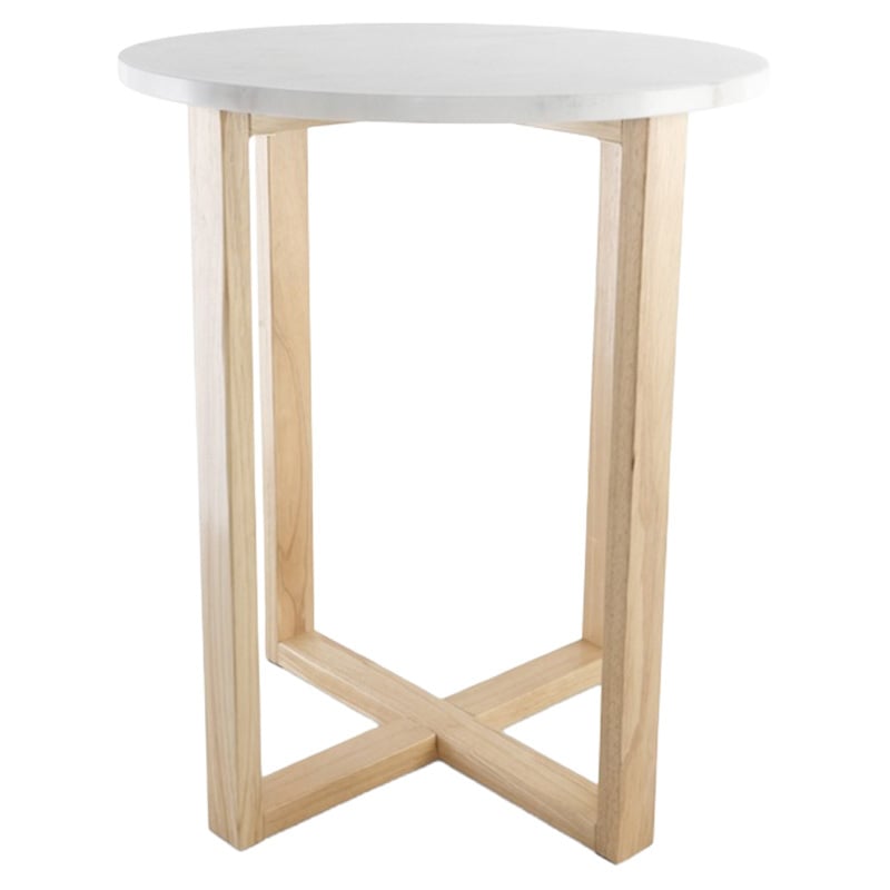 Kiri  White Marble Side Table