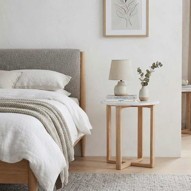 Kiri  White Marble Side Table
