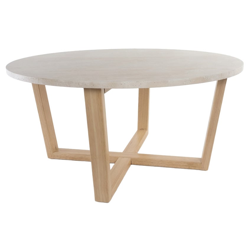 Lyra Travertine-Look Coffee Table