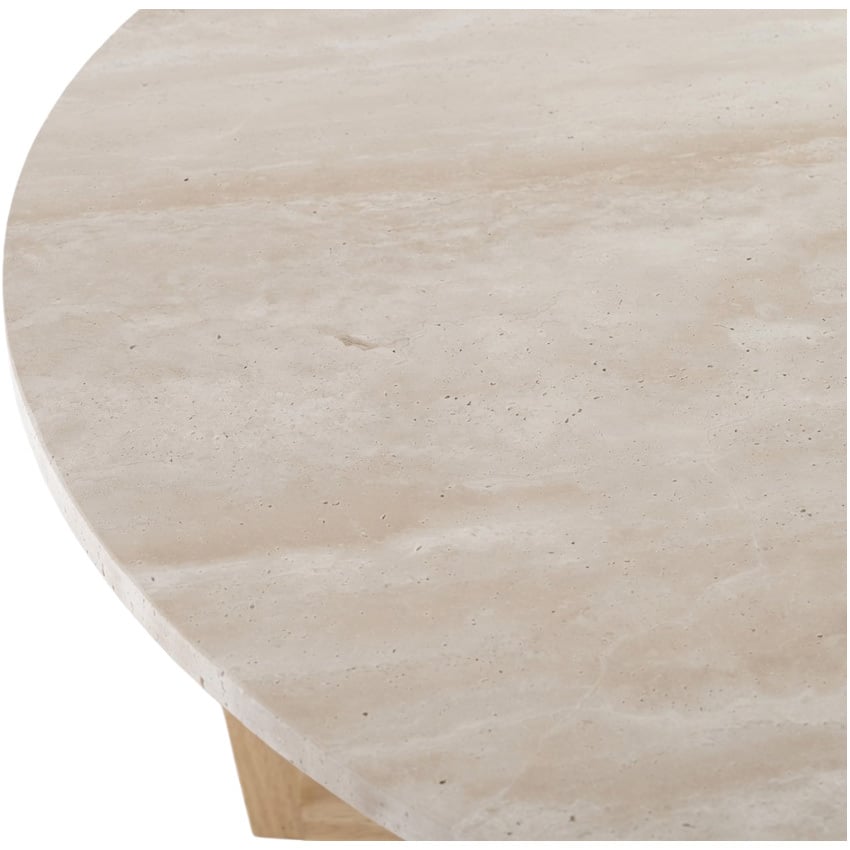 Lyra Travertine-Look Coffee Table