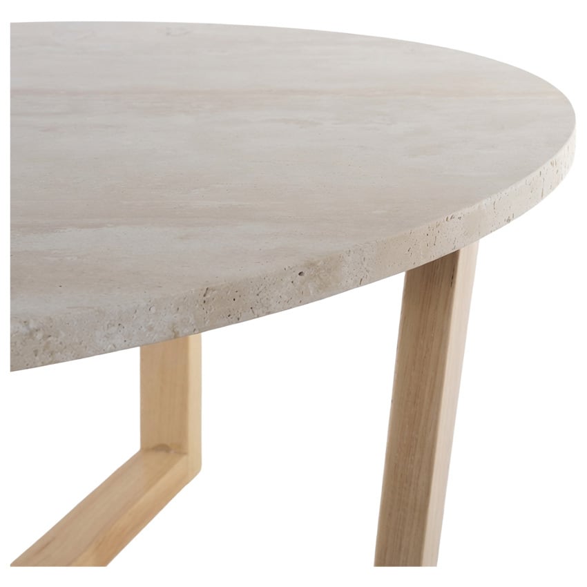 Lyra Travertine-Look Coffee Table