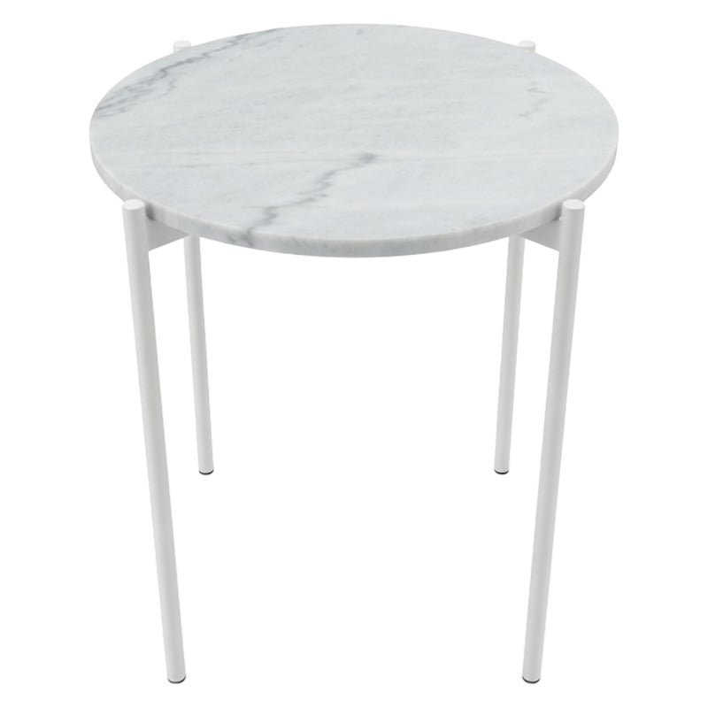 Krisha White Marble Side Table
