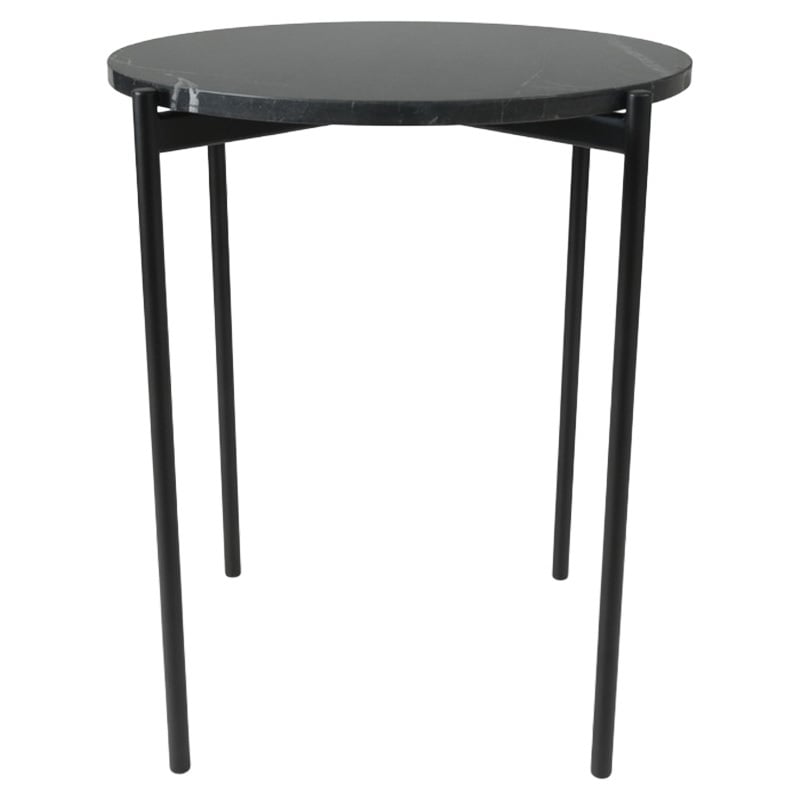 Krisha Black Marble Side Table