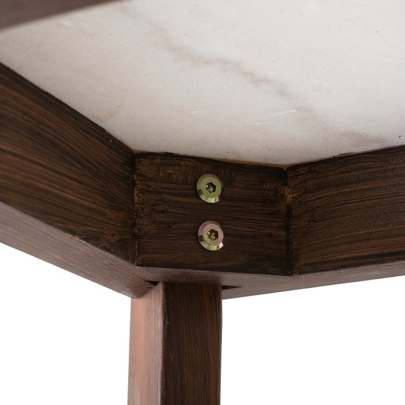 Kumi White Marble Side Table