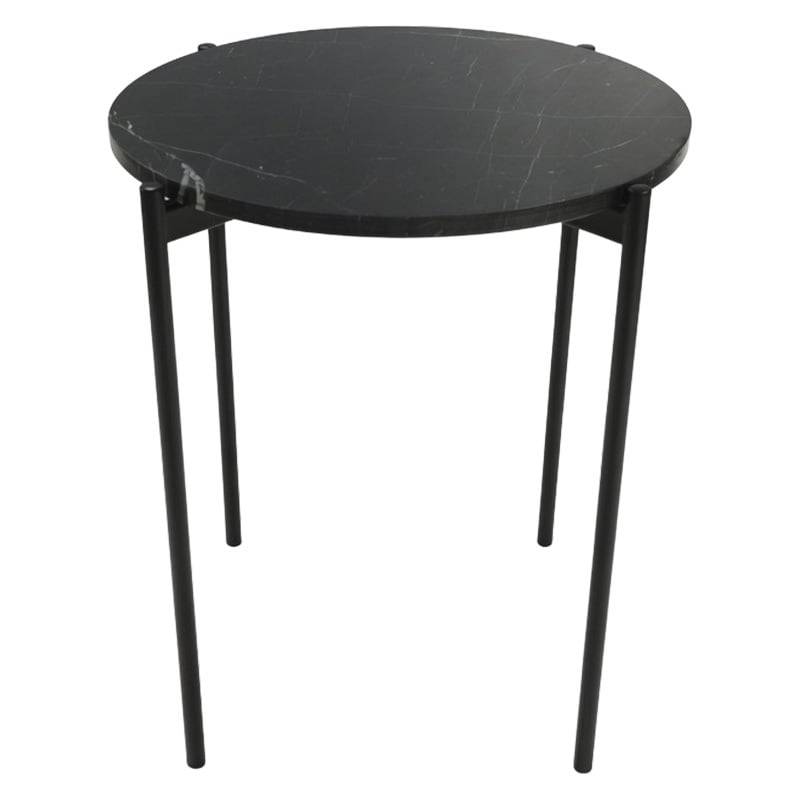 Krisha Black Marble Side Table