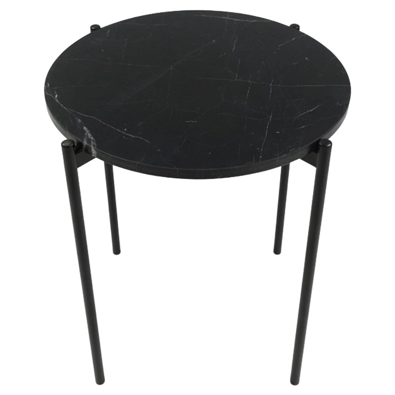 Krisha Black Marble Side Table