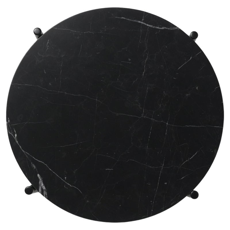 Krisha Black Marble Side Table
