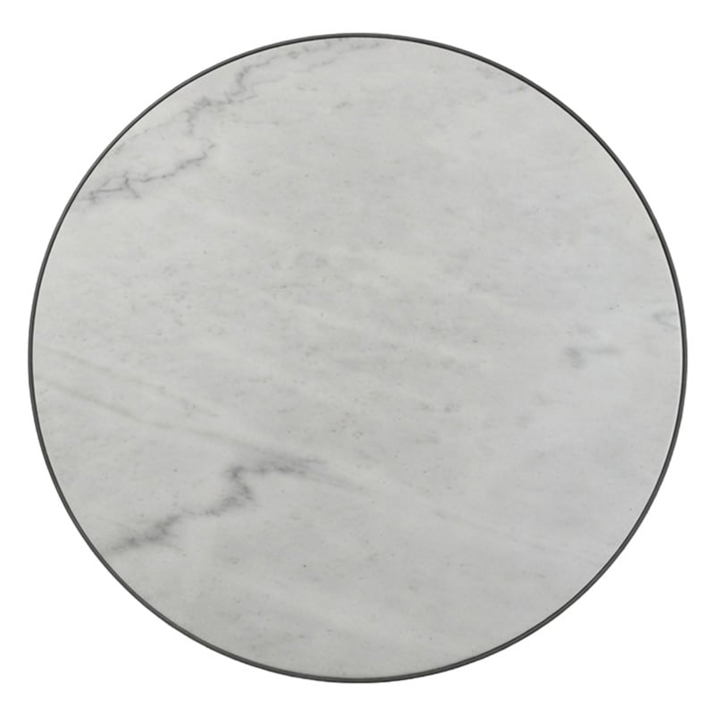 Krey White Marble Side Table