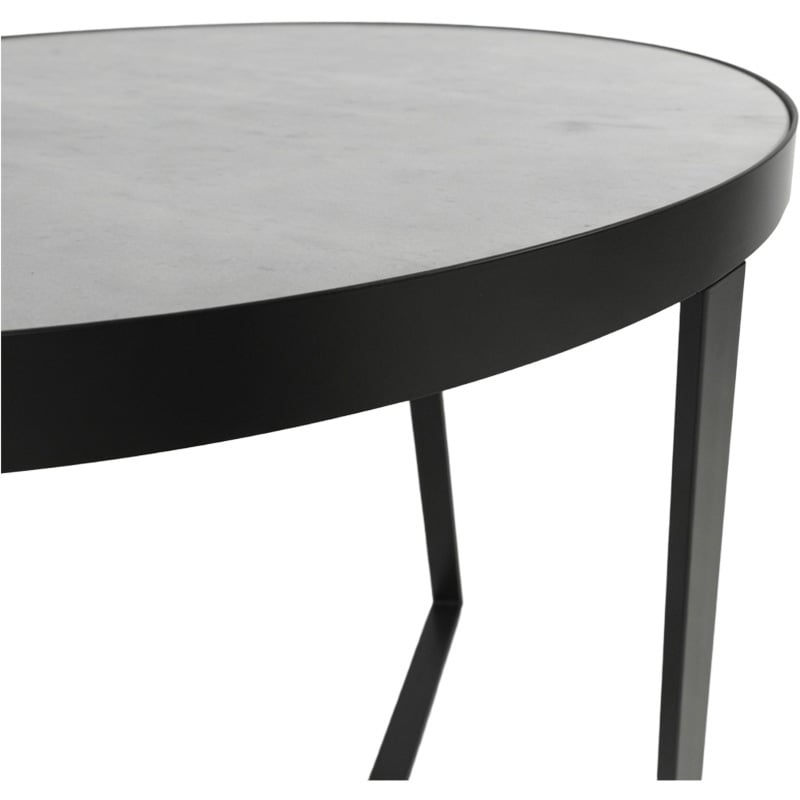 Krey White Marble Side Table
