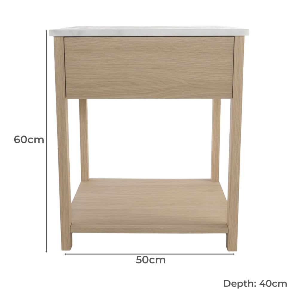 Keanne Marble Bedside Table