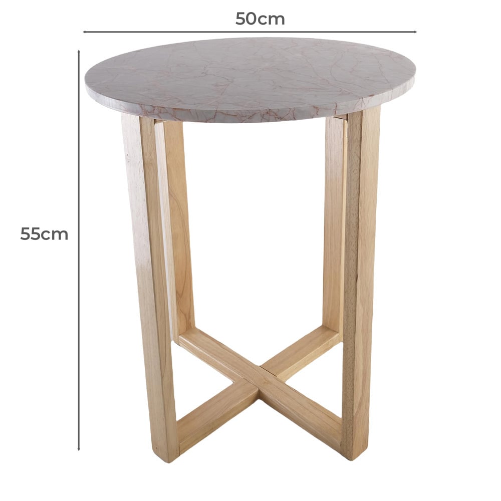 Kiri Rose Marble Side Table