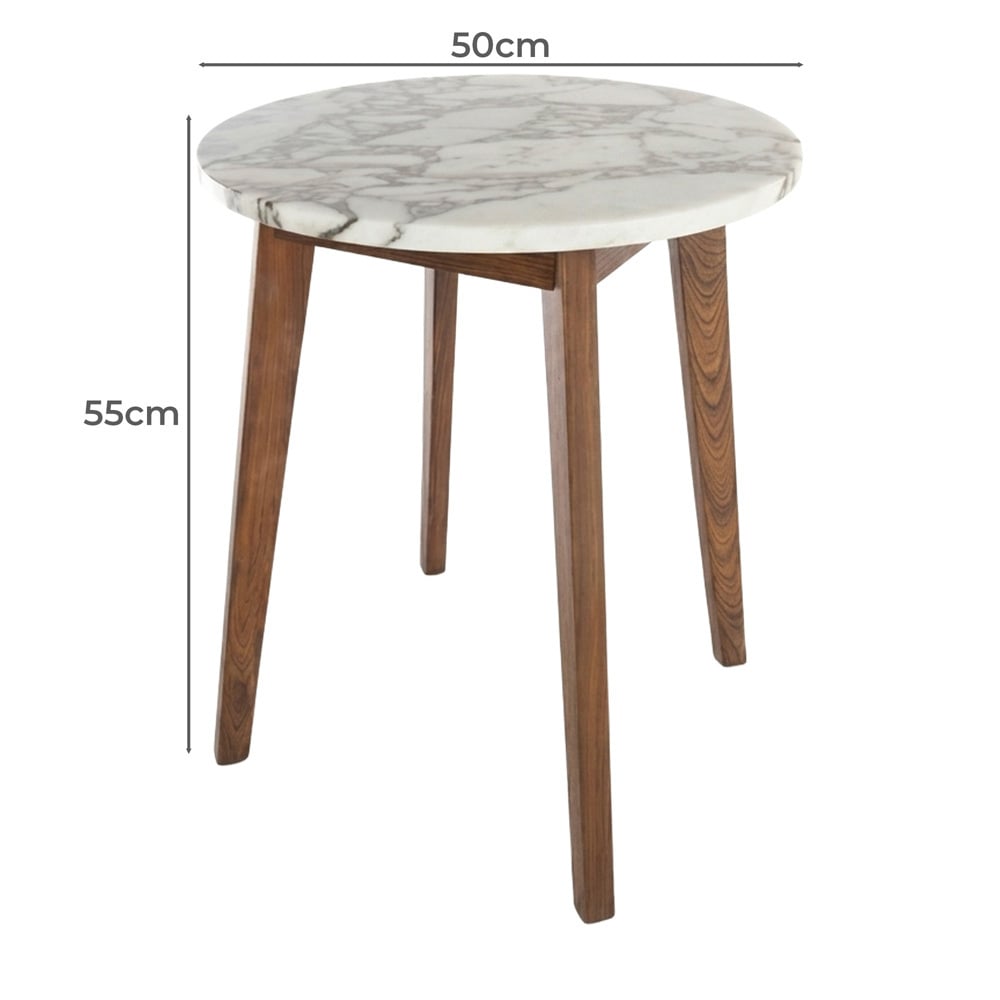 Kumi Calacatta Marble Side Table