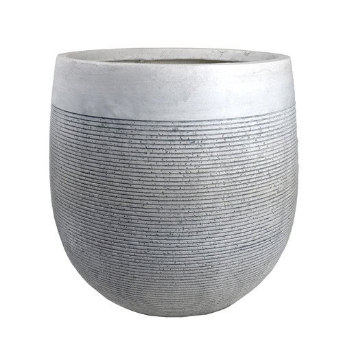 White Wash Squat Egg Indoor/Outdoor Planter