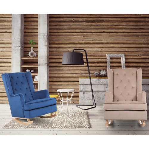 Keaton Velvet Rocking Armchair