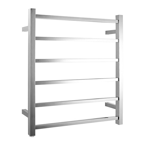 6 Bar Square Steel Electric Heated Towel Rack