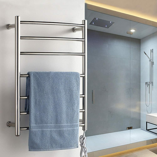 Albion Collection 7 Bar Steel Electric Heated Towel Rack 